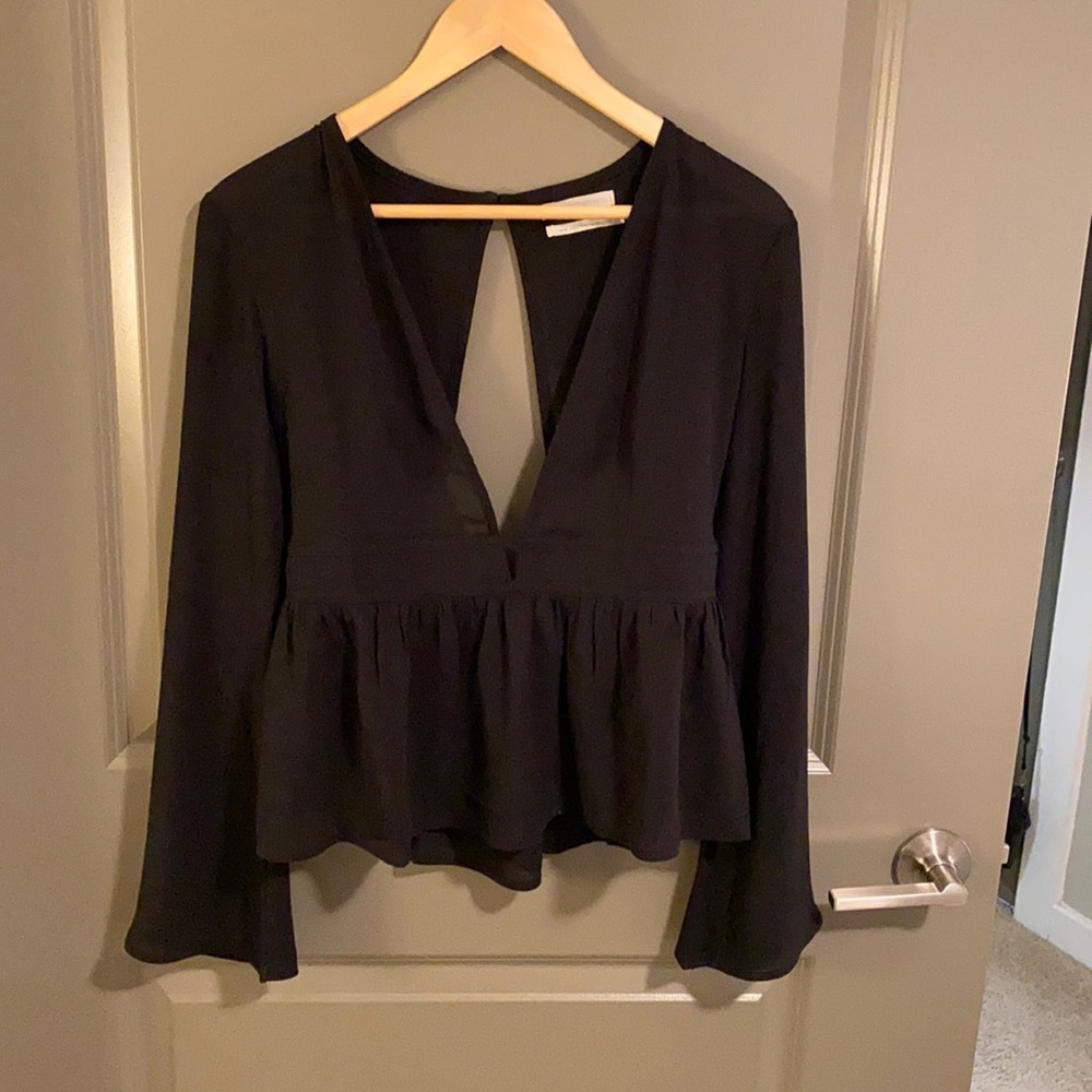 Urban Outfitter Black Cutout Top